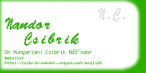 nandor csibrik business card